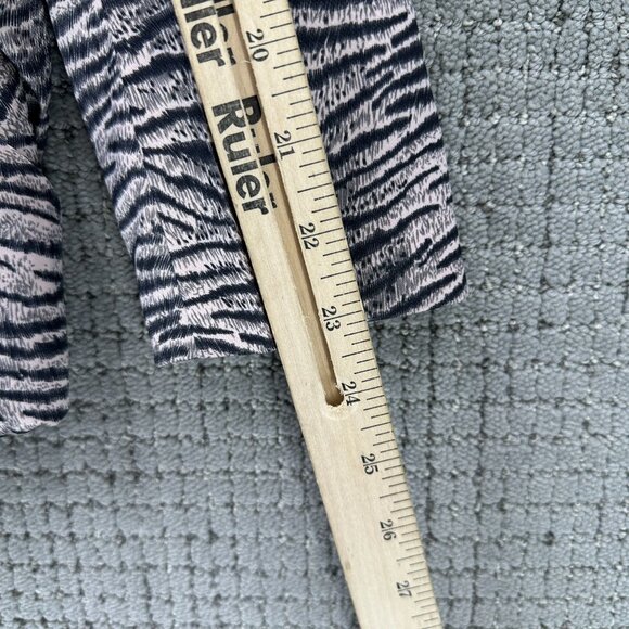 TOV Holy G Blazer Womens Size 38 US 2-4 Black Pink Satin Animal Print Pockets - Picture 9 of 11